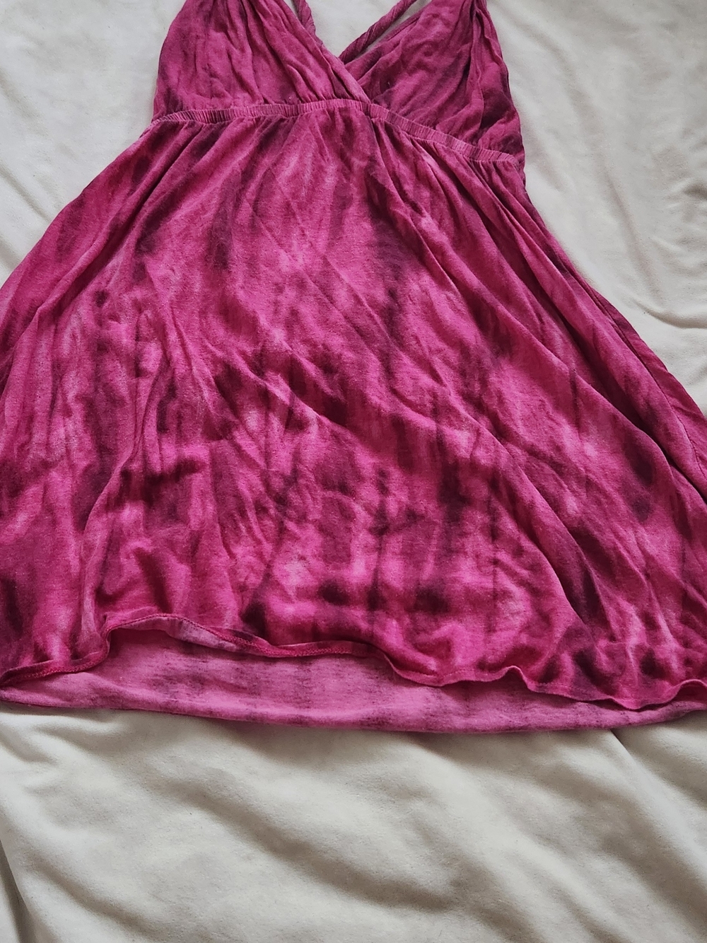 Xhilaration Magenta Tie-Dye Skater Skirt